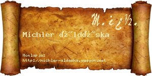 Michler Áldáska névjegykártya